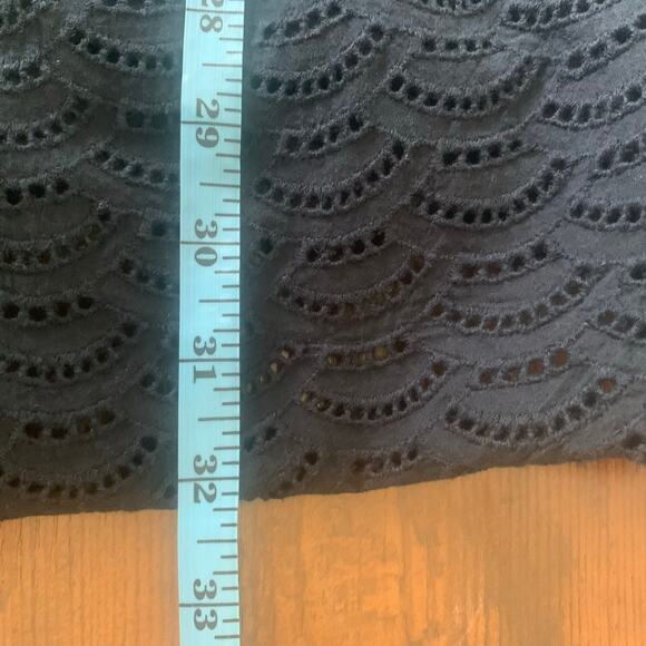 Hope & Harlow Navy Blue Eyelet Sleeveless Lined Dress Size 2 - Picture 6 of 6